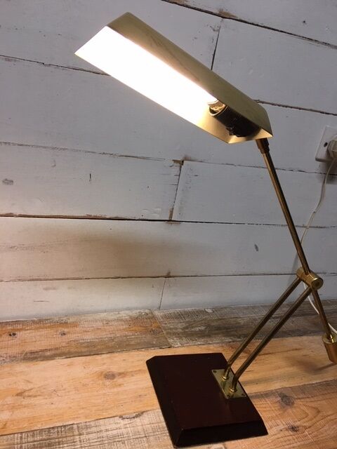 Brass and bakelite swing lamp 1980