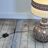 Vintage 70's German glazed ceramic lamp