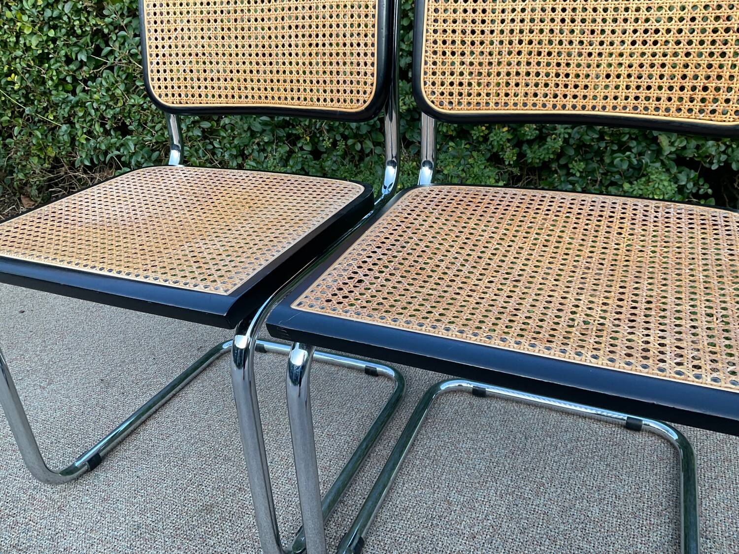 Pair of Marcel Breuer Cesca B32 chairs