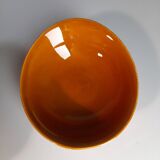 Set of 5 oval orange-yellow ceramic bowls from Faïencerie S