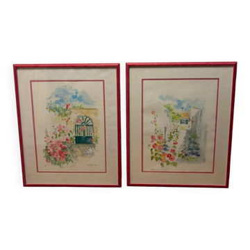 Two framed watercolours