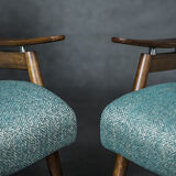 Pair of Jaroslav Smidek chairs model 6950, Vintage Czech 1960s
