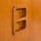 Wall unit, Scandinavian bookshelf in oak, 1970s.