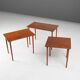Ensemble de 3 tables gigognes scandinaves en bois de teck, Danemark, 1960