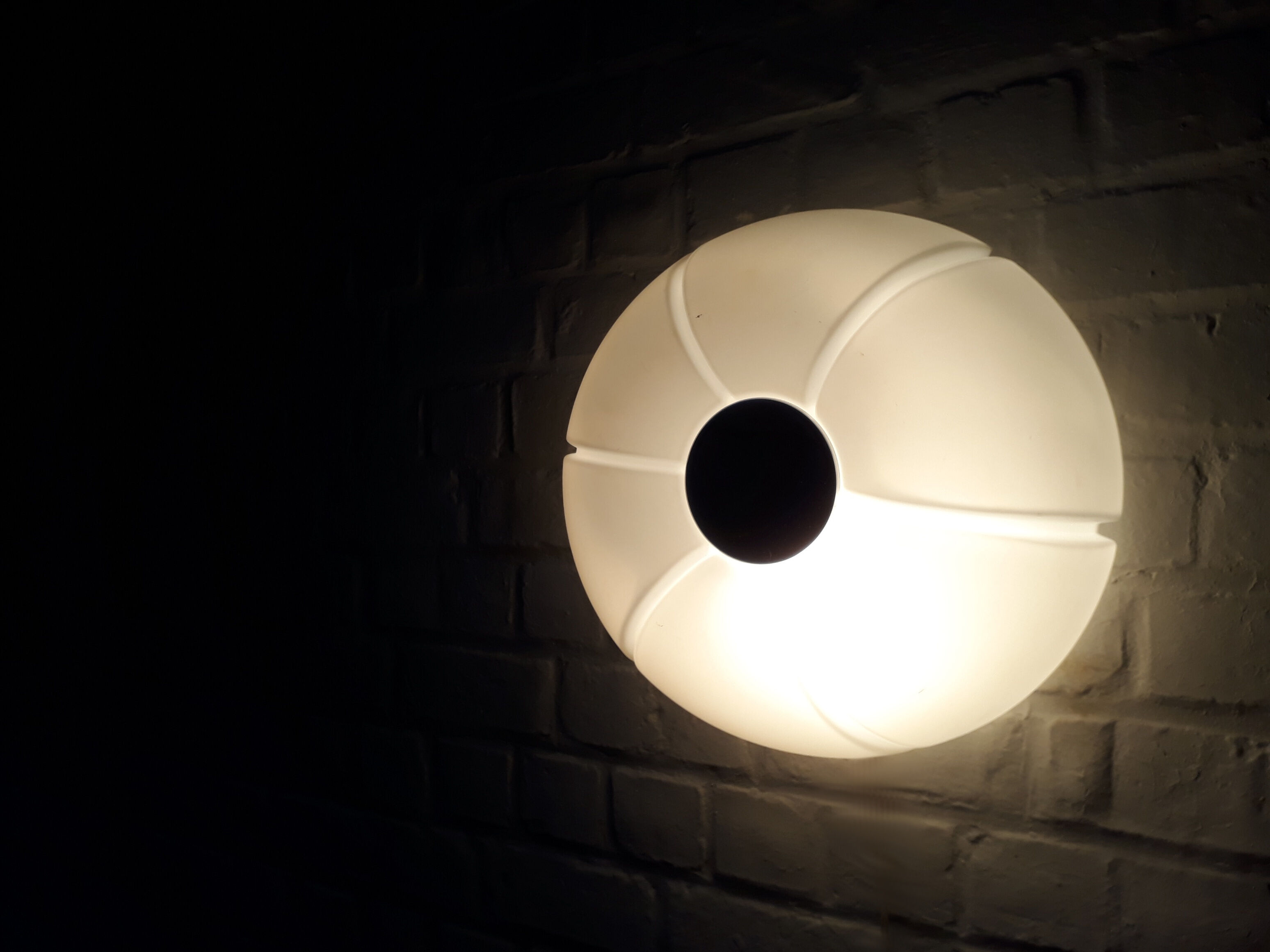 Wall lamp Glashütte Limburg in glass, 1970