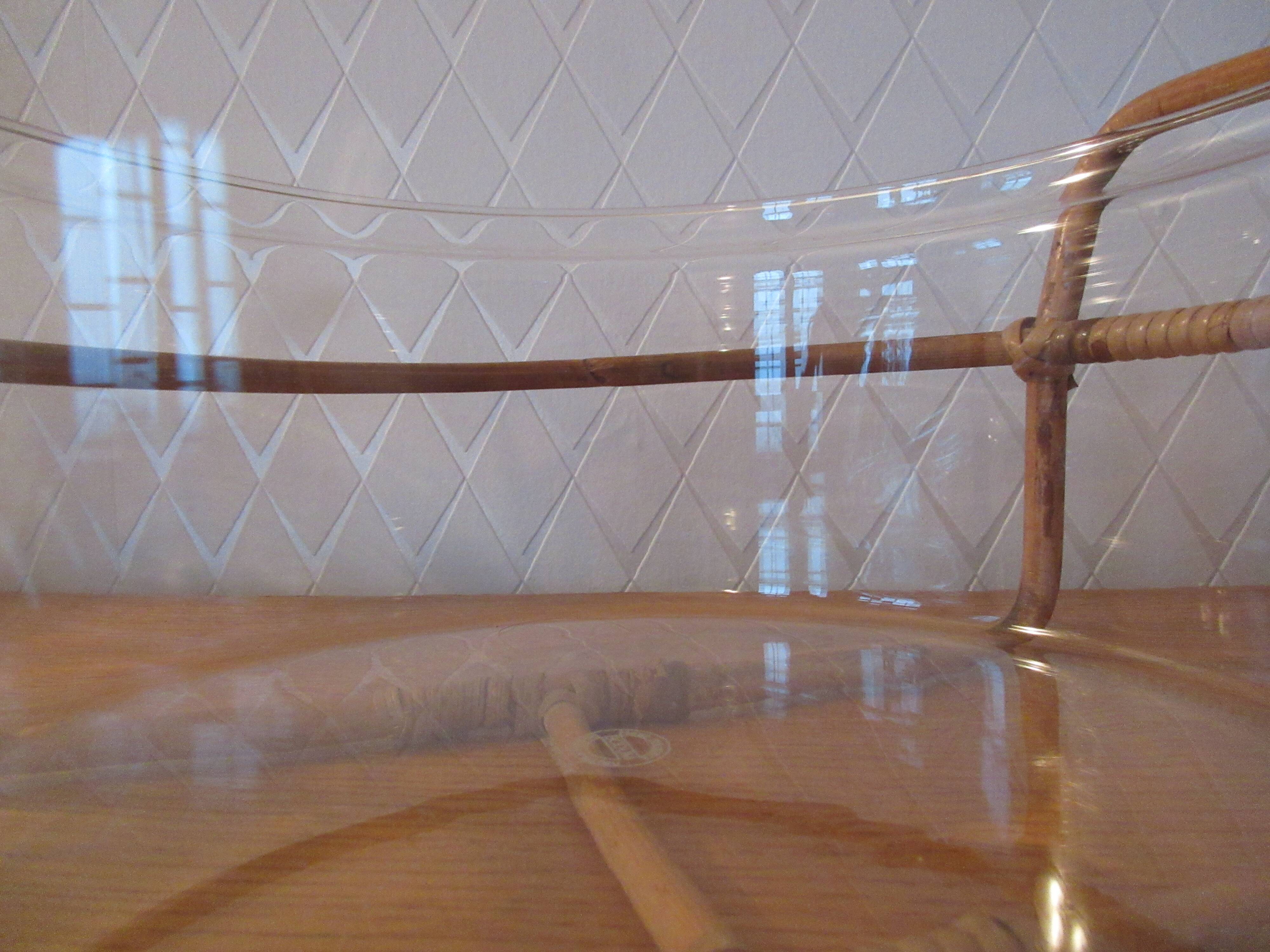 Vintage Bodum glass and rattan vegetable