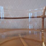 Vintage Bodum glass and rattan vegetable