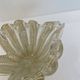 Murano Barovier 'Zebrati' Decor Glass Shell Bowl Hollywood Regency, 1960s