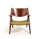 CH-28 Teak and Unika Vaev Easychair by Hans J. Wegner 1960s