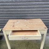 Table vintage 1900 en pin – Cuisine ou Bureau. Belle patine