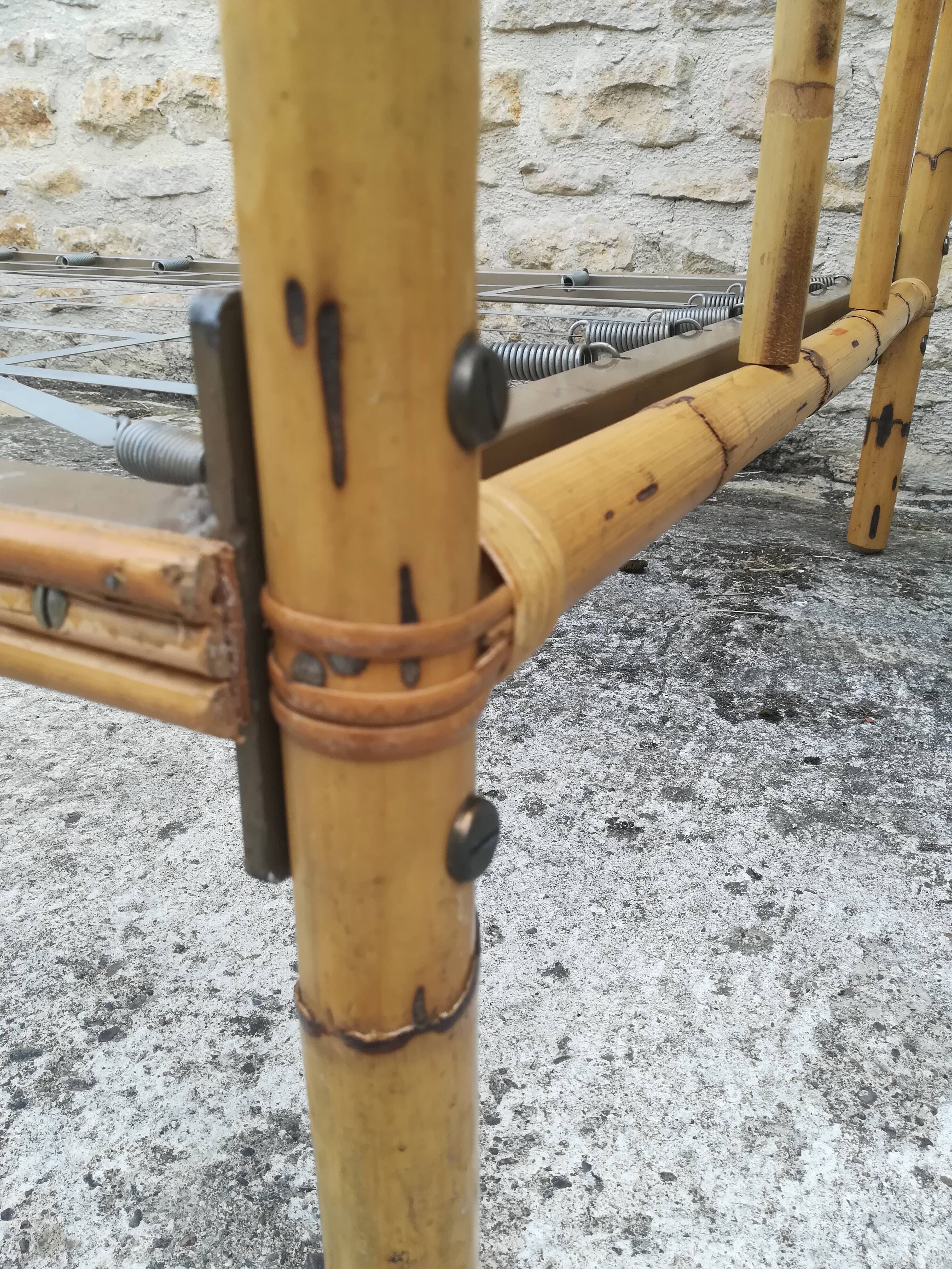 Bamboo and rattan bed