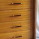 Modernist chest of drawers with 4 drawers in wood - 1950s/60s