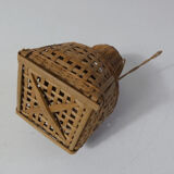 Cage en rotin vintage