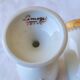 6 tall cups - Empire style - white and gold Limoges porcelain