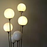 Italian Floor Lamp In Brass, Carrara and Opaline