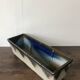 West Germany style blue ceramic planter or pot holder