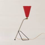 Lampe de table rouge par JJM Hoogervorst pour Anvia, 1950