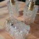 Set of 5 vintage molded glass globe suspensions