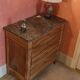 Wooden chest of drawers with marble top