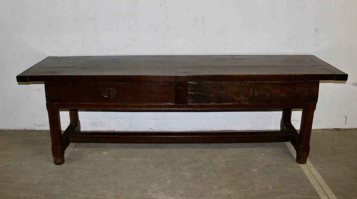 Table De Ferme Ou Console En Chêne Fin XVIII
