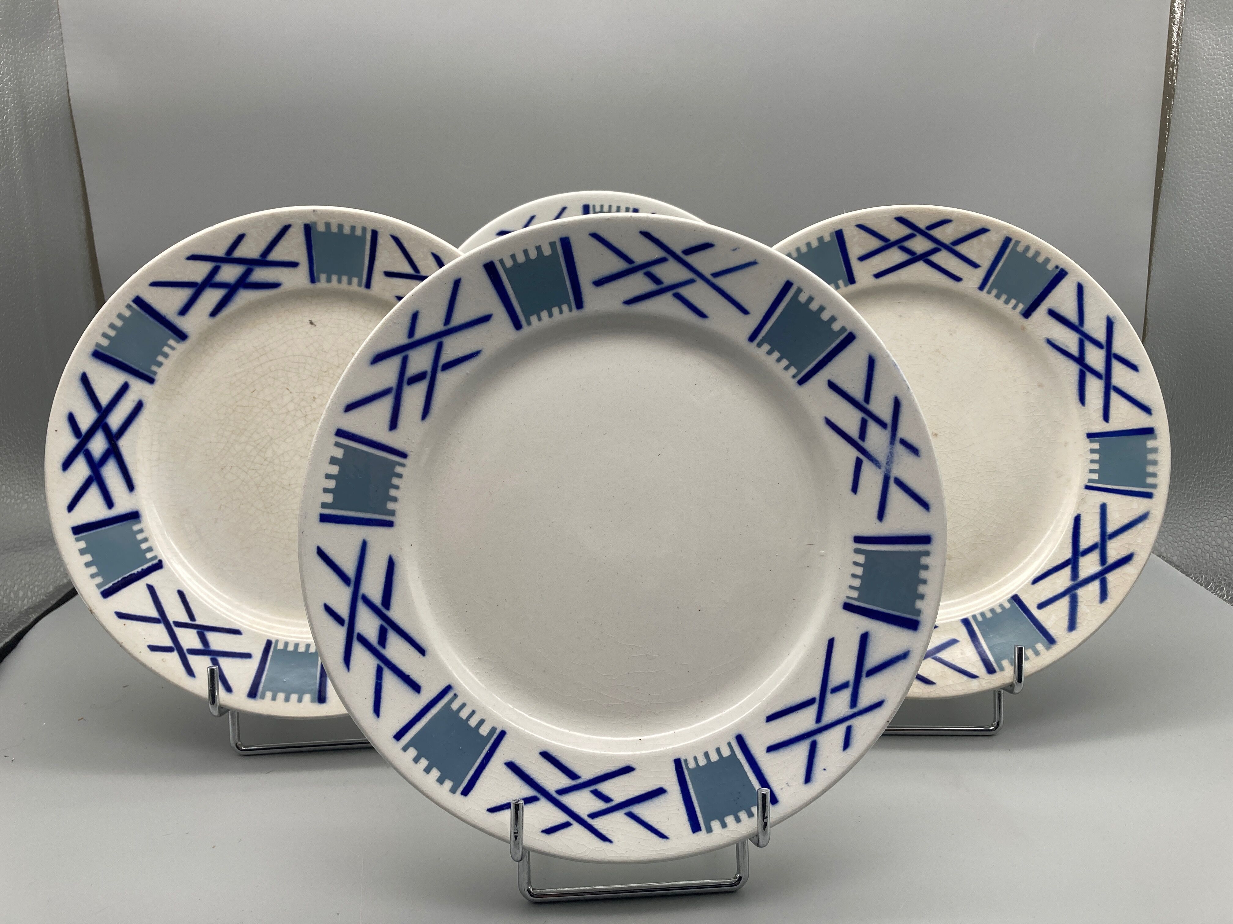 4 assiettes à dessert lunéville kg modèle "servange"