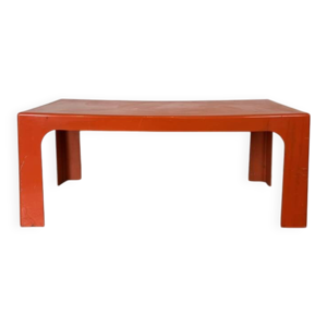 Table basse vintage orange - plastique