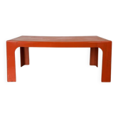 Vintage orange plastic coffee table Space Age 1970s