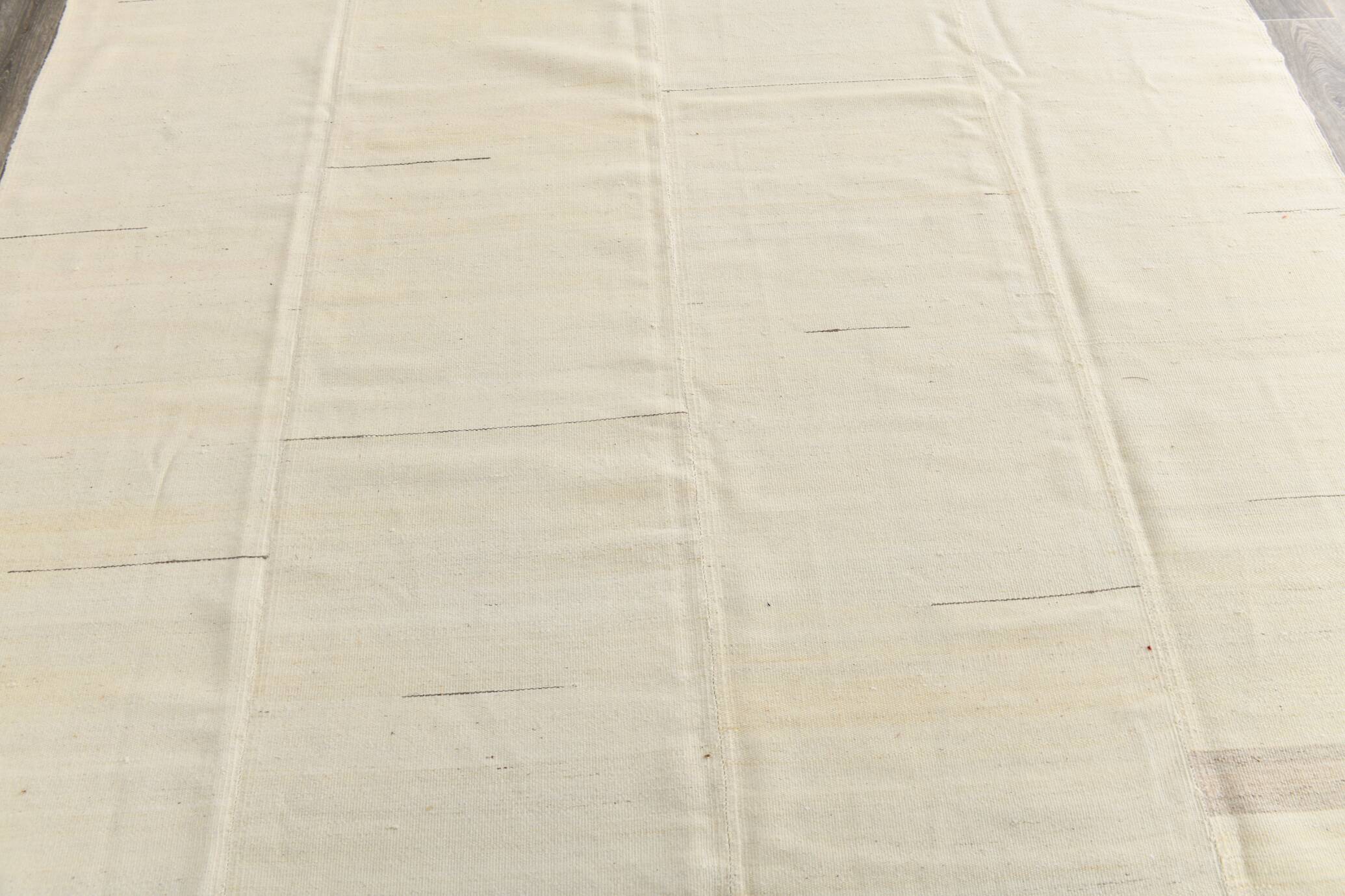 8x10 Cream & Beige Handmade Wool Vintage Rug, 248x301Cm