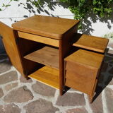 Asymmetrical oak dresser buffet