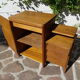 Asymmetrical oak dresser buffet