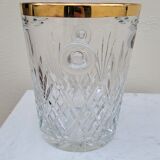 Champagne crystal bucket signed etzel Lorraine