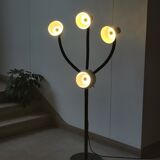 Space age lamp with 4 articulated spots, eyeball, sci-fi, 1970.