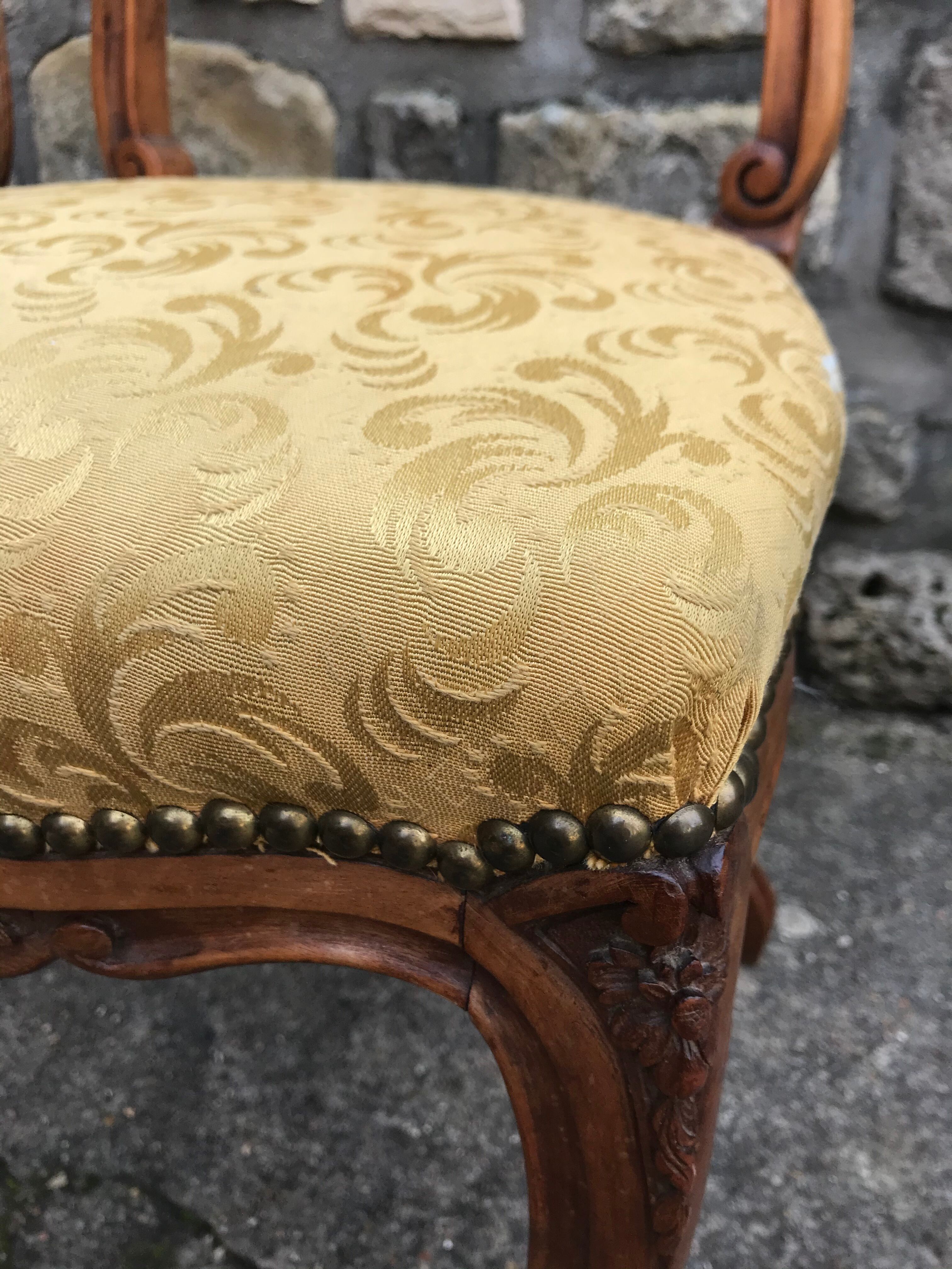 Pair of Louis XV-style bedroom chairs