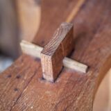 Monastery table, wooden table and its bench, rectangular table, side table, chalet, farmhouse