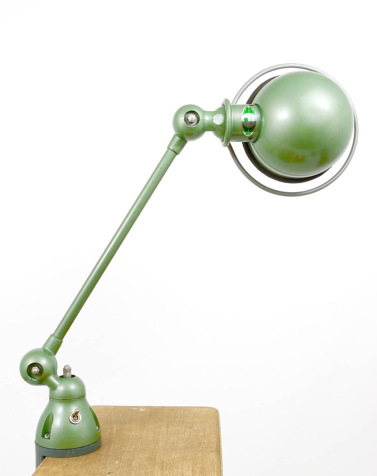 Matching industrial clamp lamp by Jean Louis Domecq for Jielde Lyon, 1950s.