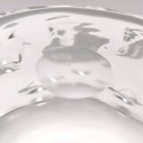 Vase en verre de Murano transparent avec bugne attribuable à Barovier