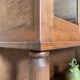 Solid wood display cabinet.