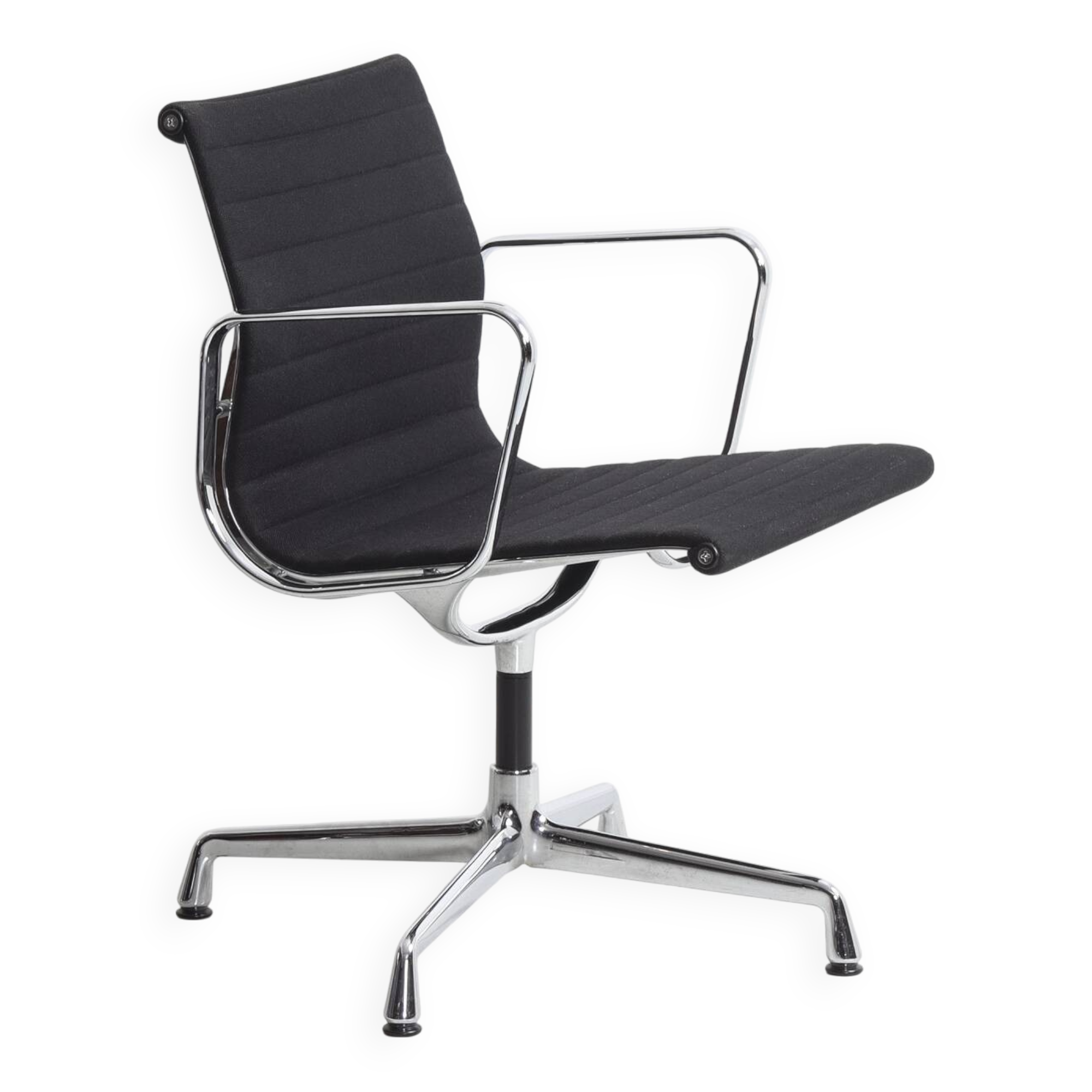 Set of 6 Eames Aluminium Group Vitra chairs model EA 104/105/108