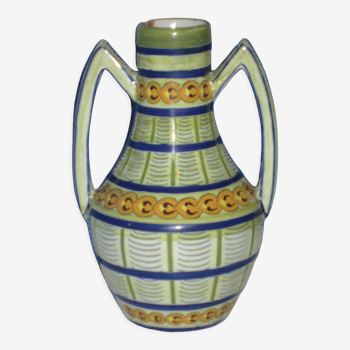 Vase en ceramique  signee atelier primavera jv 668 depose art deco
