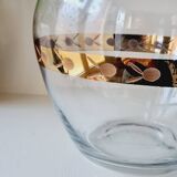 Blown and chiseled glass candy box
