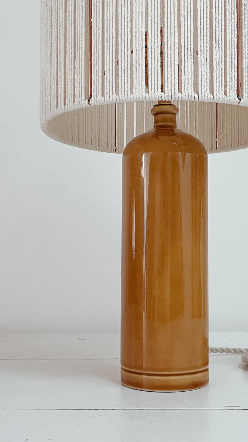 Enamelled stoneware lamp