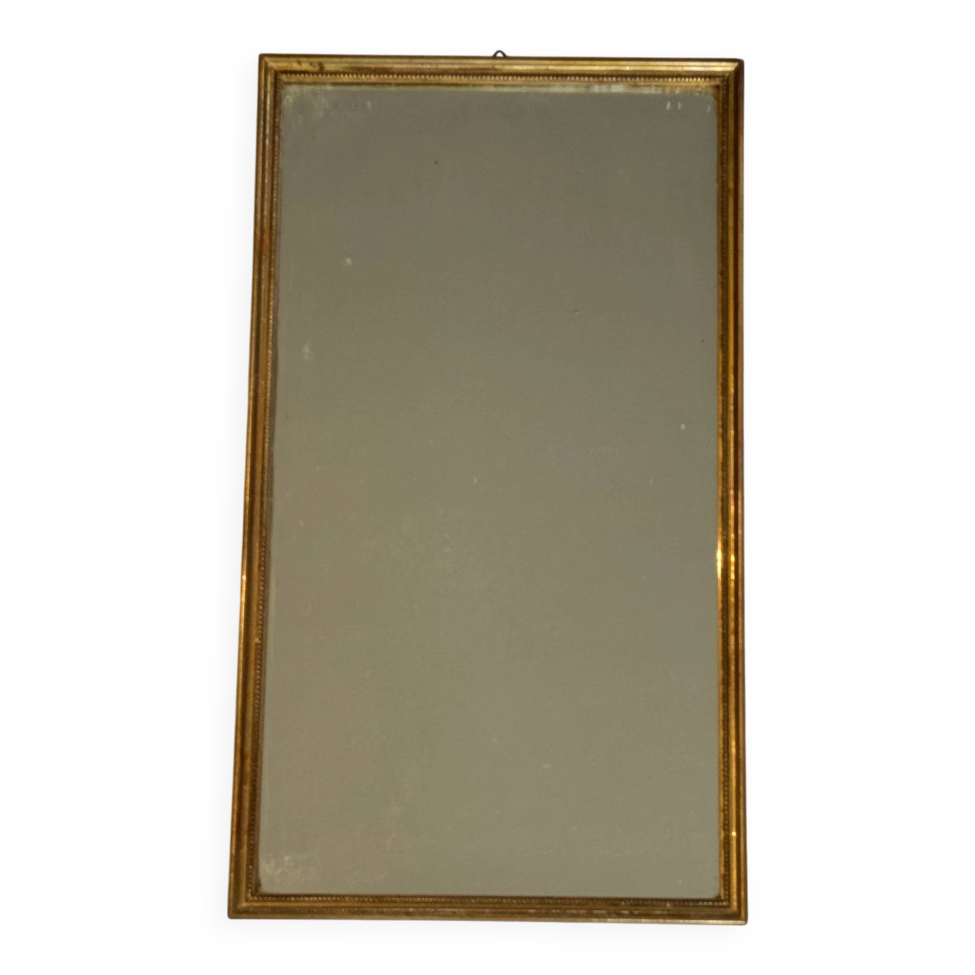 Vintage gold wooden rectangular mirror