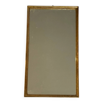 Vintage gold wooden rectangular mirror