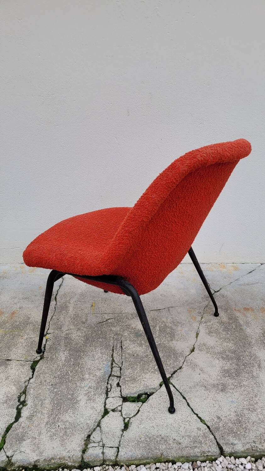 Vintage armchair in original French terry fabric - 1970s