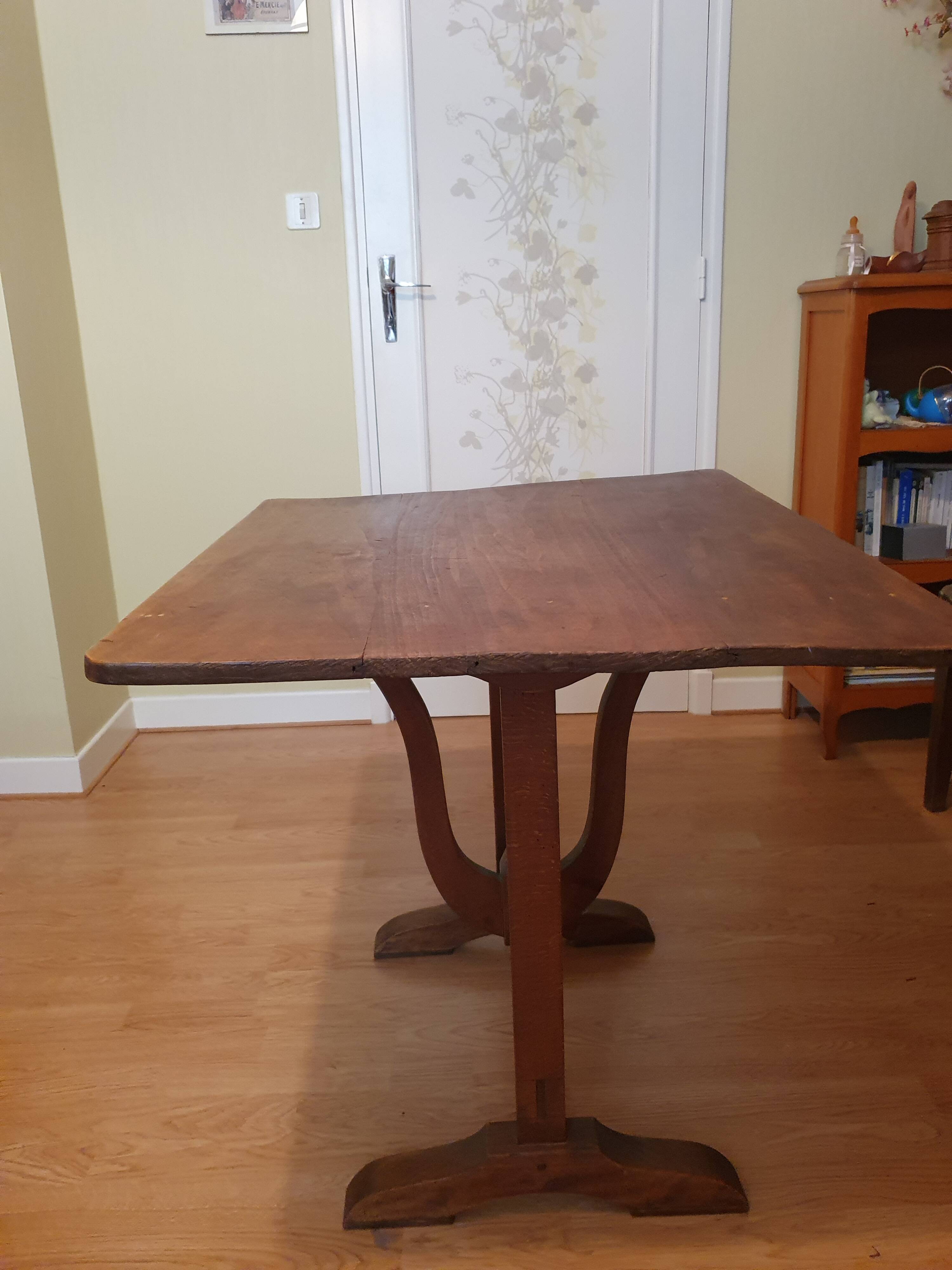 Table lyre pliante dite de vigneron