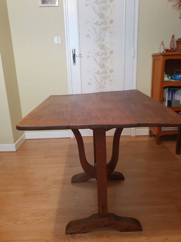 Table lyre pliante dite de vigneron