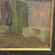 Swedish Oil on Canvas "Village House" by Unknown Artist Vintage & Framed 35x45cm
