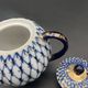 Lomonosov porcelain sugar bowl LFZ – Cobalt net pattern – Russia,