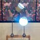 Pair of large modular scandinavian design wall lights from the 1950s.