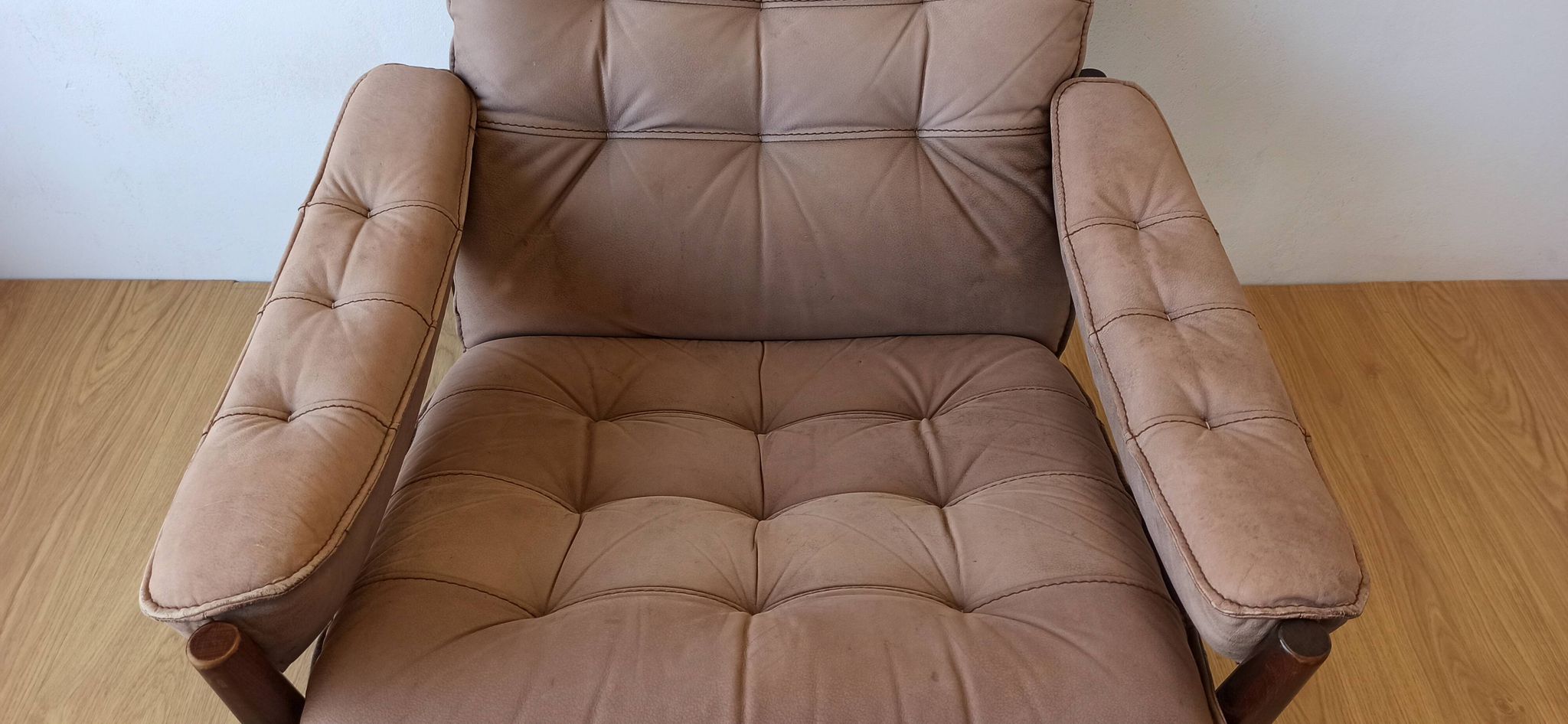 Genega Møbler leather armchair, Denmark, 1960s.